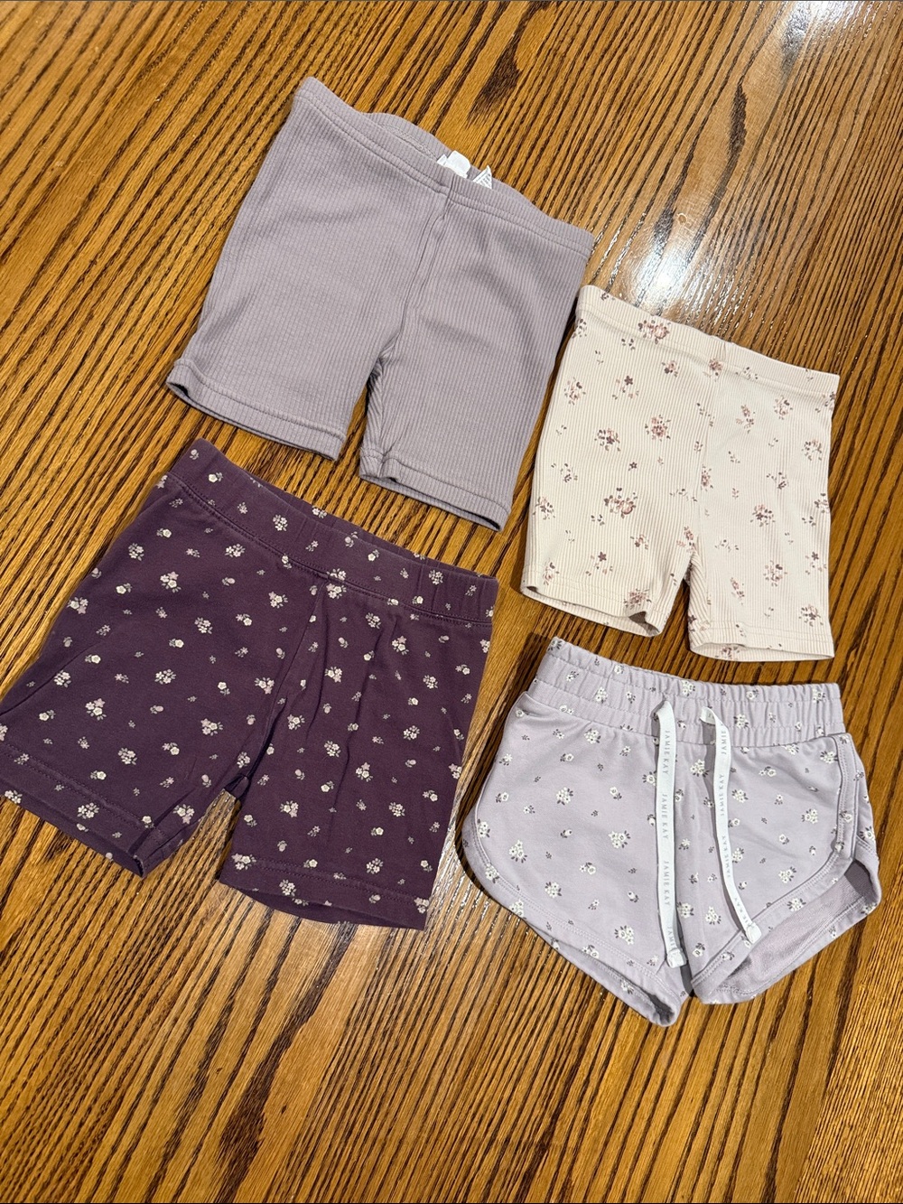 Jamie Kay Lavender, Plum, Cream & Light Lilac Ribbed and Floral Shorts Set